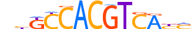 CR3L4.H13CORE.0.M.C reverse-complement motif logo (CREB3L4 gene, CR3L4_HUMAN protein)