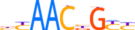 MYBA.H13CORE.1.PS.A reverse-complement motif logo (MYBL1 gene, MYBA_HUMAN protein)