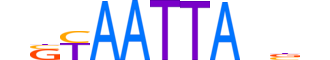 DLX1.H13INVITRO.1.PSM.A reverse-complement motif logo (DLX1 gene, DLX1_HUMAN protein)