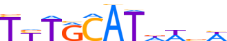 PO5F1.H13INVIVO.1.P.B reverse-complement motif logo (POU5F1 gene, PO5F1_HUMAN protein)