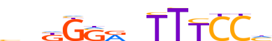 TF65.H13RSNP.0.P.B motif logo (RELA gene, TF65_HUMAN protein)